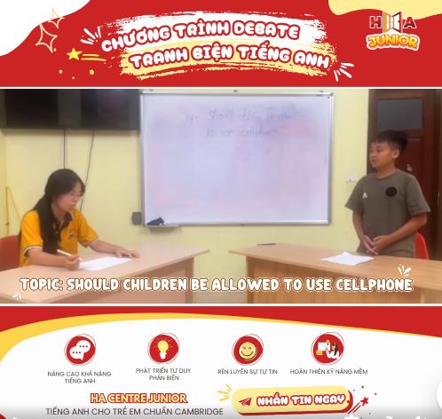 Chương trình Debate tiếng anh – Cơ hội để học viên HA Junior tự tin lên tiếng